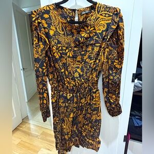 Zara dress black and gold